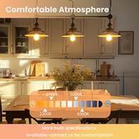 Ampoule à filament LED vintage G80 ultra-lumineuse 220V, prix d'usine, 15W 2452LM, corps en verre E27 pour suspension résidentielle CE