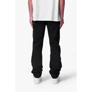 Denim brut 100% coton, coupe décontractée, sanforisé, noir délavé - Product Image 4