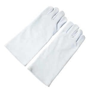 Venta caliente 14 'Guantes de soldadura de cuero dividido de vaca Guantes de soldador de protección de seguridad industrial Guantes de cuero de mano larga de invierno - Product Image 3