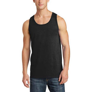 OEM personalizado al por mayor Slim Fit cuello redondo algodón camisetas sin mangas negro ropa de hombre de talla grande sin mangas de los hombres camisetas sin mangas de verano - Product Image 1