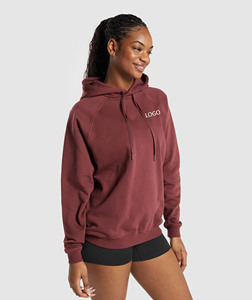 Sweat à capuche en coton biologique surdimensionné pour femmes de haute qualité Sweat à capuche à manches longues pour femmes - Product Image 3