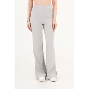 Pantalones Acampanados Grises con Abertura Lateral para Mujer al por Mayor de LUSTRIN - Elegantes Pantalones de Viscosa y Poliéster para Boutiques - Product Image 3