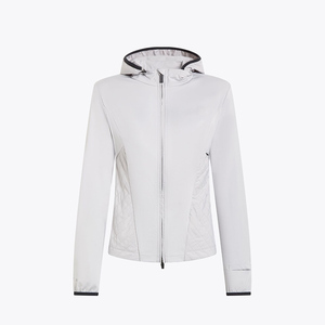 Veste de football souple rétro à bloc de couleur avec fermeture éclair personnalisée veste de survêtement légère vierge pour hommes coupe-vent doublure en maille Ronpex - Product Image 2