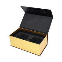 Boîte d'emballage en carton ondulé à double porte magnétique pour tasse à café et verre avec logo personnalisé en relief et design imprimé sur mesure