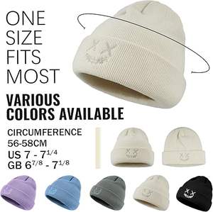 Bonnet tricoté personnalisé en gros Streetwear Beanie Fashion Winter Hat Warm Knit Caps Embroidery Logo Beanies for Retail Buyers - Product Image 4