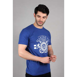 MARINE Oversize Casual Graphic Crew Neck T-Shirt 100% Cotton Jersey 200 Grams Hip Hop Style with Breathable Logo <b>Print</b> - Product Image 4