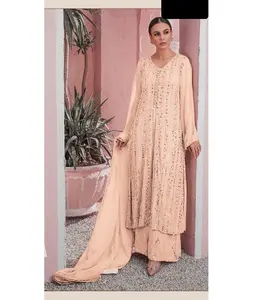 Latest Women Wear Designer Clothes Collections Heavy Embroidery Work and Sequence Work Salwar Kameez Suit for Wedding Function