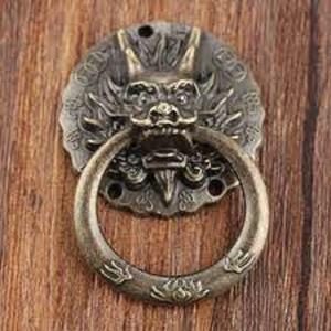 Impresionante aldaba de puerta Color dorado latón antiguo con herrajes terminados para puertas ventana aldaba muebles mejores accesorios aldaba - Product Image 6