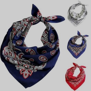 High Quality Custom Printed Logo Summer Outdoor Bandana Lightweight Soft Square Silk <b>Scarf</b> Best Quality Cotton Handkmade - Product Image 4