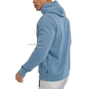 Sweat à capuche sans cordon de haute couture, coupe ajustée, pour hommes, impression personnalisée, poches latérales, sweat en molleton de qualité - Product Image 3