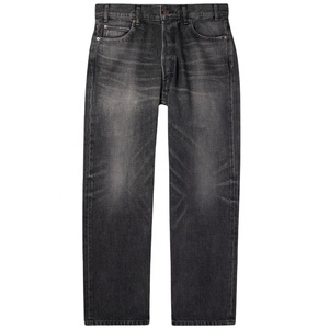 Pantalones Casuales de Corte Ajustado de Marca Personalizada, Jeans de Mezclilla con Patrón Vintage para Hombre, Jeans de Estilo Urbano para Hombre - Product Image 2