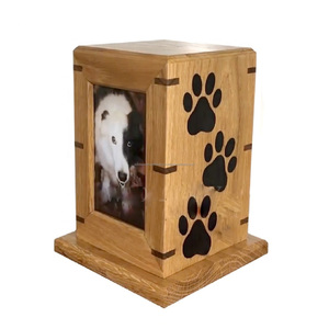 Vente chaude nouveau Design urnes en bois pour animaux de compagnie cendres bois crémation cadre Photo urnes pour chat et chien cendres - Product Image 3