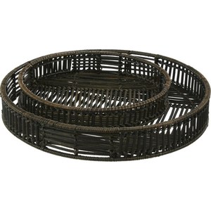 Plateau de service en bois de rotin de qualité exclusive en forme de rectangle pour la pièce maîtresse de table à manger d'hôtel et de restaurant - Product Image 5