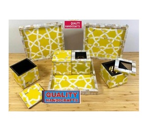 Juego de Regalo Árabe para Ramadán, Artesanía India, Madera de Calidad con Incrustaciones de Perlas, Caja de Mubkhar, Quemador de Bakhoor, Aroma a Rosa, Logotipo Personalizado EPCH - Product Image 5