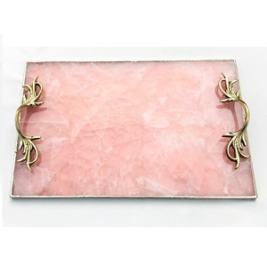 Bandeja rectangular grande impresa de latón AK con asas atractivas en acabado multicolor para detalles de decoración de mesa/utensilios de cocina - Product Image 1