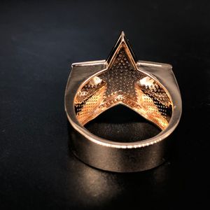 Superbe bague en or rose SI Clarity Diamonds Trendy Star-Shaped Face pour les fêtes et les anniversaires Fine Rings Product - Product Image 4