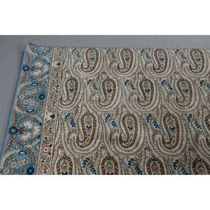 Alfombra Turca Vintage, Alfombra de 4,9x9,5 pies, Alfombra de Lana Azul Marrón Ombré - Product Image 4