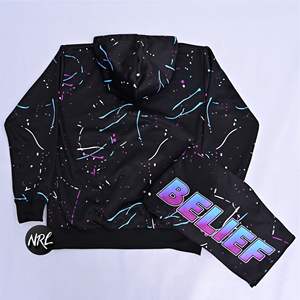 Custom Men's Fully <b>Sublimation</b> Oversized <b>Hoodie</b> and Sweatpants Heavyweight 100% Cotton Tracksuit and activewear - Product Image 5