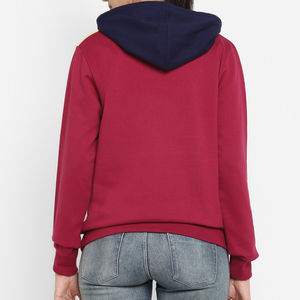 Nueva Sudadera con capucha de manga larga de moda con bolsillos para mujeres y niñas Sudadera con capucha de lana informal con logotipo frontal para invierno - Product Image 2