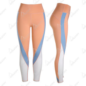 Leggings de yoga respirants à taille élastique - Leggings de sport pour femmes à taille haute, longueur intégrale, en élasthanne/polyester pour la salle de sport - Product Image 3