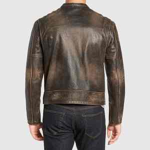 Chaqueta de Cuero de Diseño Popular, Chaqueta de Invierno, Chaqueta de Cuero de Cabra de Alta Calidad para Hombre, Estilo Urbano, con Cuello Alto - Product Image 6