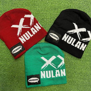 Moda Jacquard diseño de esqueleto invierno cálido gorro de punto sombreros mujeres hombres alta calidad Hip Hop Logo bordado lazos personalizables - Product Image 3