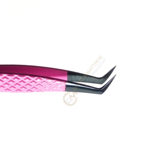 แหนบขนตาปลอมทำจากสเตนเลสสตีลแบบปรับแต่งได้ด้ามจับแข็งแรงแหนบปลายแหลมเส้นใยสูงฉลากส่วนตัว - Product Image 4