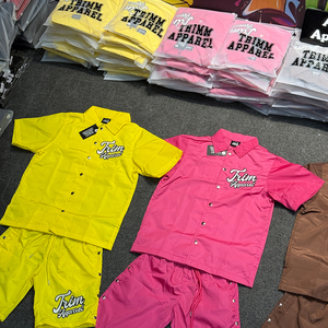 เสื้อยืดพร้อมกางเกงขาสั้นชุดแฝดสำหรับผู้ชาย2025ใหม่ออกแบบโลโก้ได้ตามต้องการฤดูร้อนสำหรับผู้ชาย - Product Image 4