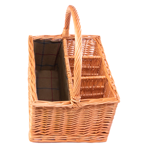 Panier de pique-nique portable à la mode de 3 bouteilles avec doublure réutilisable verte-pour les sorties d'été - Product Image 1