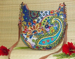 Bolsa de Mensajero de Algodón de Primera Calidad, Estilo Vintage, Hecha a Mano, con Bordado Vintage, Estilo D, Bolsas Kantha Estampadas de Algodón - Product Image 4
