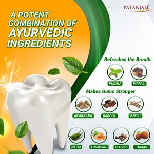 Divya patanjali dant kanti kem đánh răng 100g Ống chăm sóc sức khỏe răng miệng chăm sóc răng miệng kem đánh răng thảo dược dán răng tự nhiên khỏe mạnh - Product Image 2