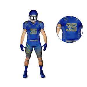 Camiseta de LICRA de equipo transpirable de uniforme de fútbol americano XL personalizable con diseño impreso técnica de sublimación camisetas deportivas - Product Image 1