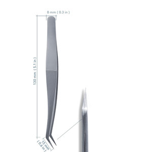 Pinzas Curvas de Precisión para Extensión de Pestañas, Acero Inoxidable Antiestático, Herramienta de Aislamiento de Volumen para Pestañas para Artistas Profesionales de Pestañas - Product Image 2