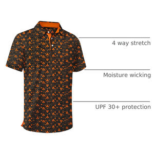 Polo à manches courtes pour homme, nouveau design, en polyester, respirant, à séchage rapide, coupe classique, pour le golf - Product Image 5