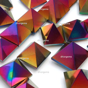 Pyramide en cristal orginale 50mm, sphère de cristal de jordan 1 obsidienne, œil en cristal - Product Image 5