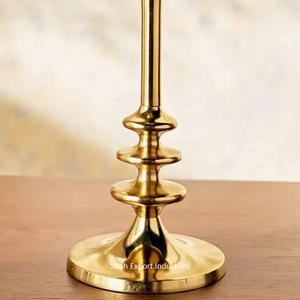 Bougeoir conique en aluminium Design à la mode pour la maison fête de noël décor de table bougeoirs en or Antique - Product Image 2