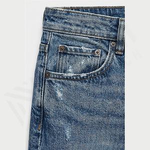 Pantalon en jean confortable pour homme, style décontracté urbain, respirant, couleur unie, prix de gros raisonnable, collection Printemps-Automne, tendance - Product Image 5