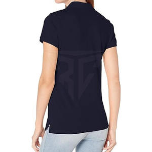 Oferta en línea Precio bajo Polo Camiseta 100% algodón Hecho en Pakistán Mujer Polo Camiseta Slim Fit Manga corta - Product Image 2