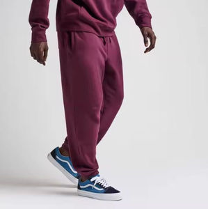 Pantalons de survêtement pour hommes en toile de qualité supérieure, logo personnalisé, coupe droite ample, décontractés, poids lourd, 100% coton - Product Image 6