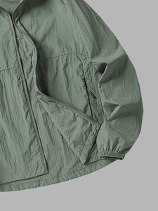 Chaqueta Impermeable con Logotipo Personalizado, Chaqueta Cortavientos para Hombre, con Capucha, Ligera, para Exteriores, Primavera y Otoño, Tejido de Poliéster - Product Image 3