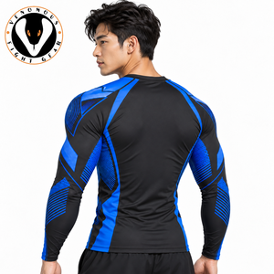 Rashguard pour homme respirant, séchage rapide, antibactérien, tissu extensible léger, coupe athlétique confortable, construction flexible - Product Image 5