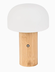 Lampe de table LED en bambou en gros, commande tactile simple, intensité réglable, rechargeable DC, lumière d'ambiance pour chambre à coucher et chevet
