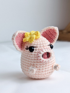 พวงกุญแจโครเชต์แบบกำหนดเอง JNC Macrame พวงกุญแจ Amigurumi การ์ตูนน่ารัก ของขวัญแฮนด์เมด ของเล่นรูปสัตว์ - Product Image 1