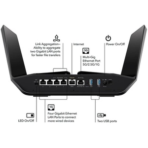 Boîtier de conception moulé compatible avec le routeur WiFi 6 Nighthawk RAX120 12-Stream Dual-Band Gigabit <span class=keywords><strong>AX6000</strong></span> sans fil - Product Image 3