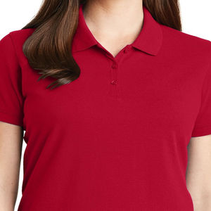 เสื้อโปโลผ้าฝ้ายแขนสั้นระบายอากาศเสื้อคอปกเสื้อเปิดลงเสื้อยืดโปโลผู้หญิงขายส่งโลโก้ที่กำหนดเอง - Product Image 2