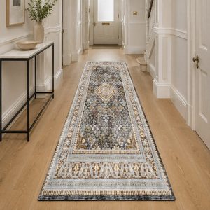 พรมเชนิลล์ลายดอกไม้แบบดั้งเดิมสีทองแดง รุ่น LXDP-0185 จาก RUGS DEPOT สำหรับขายส่ง ซักเครื่องได้ ไม่ลื่น - Product Image 5