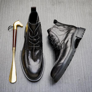 Chaussures Oxford en cuir de vachette pleine fleur avec talon amorti et design antidérapant, chaussures habillées pour hommes, chaussures en cuir - Product Image 2