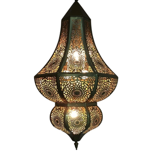 Lámpara Colgante de Metal Marroquí Hecha a Mano, Estilo Árabe Vintage, Linterna Colgante Tallada, para Decoración del Hogar, Restaurante, Hotel - Product Image 1
