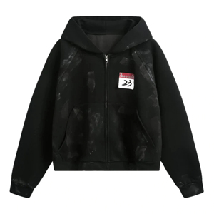 Sweat-shirt unisexe 100% coton épais délavé à l'acide, brodé sur mesure, coupe oversize, style streetwear, hiver - Product Image 1