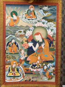Thangka peint à la main : Guru Padmasambhava - le Guru né du Lotus - Product Image 2